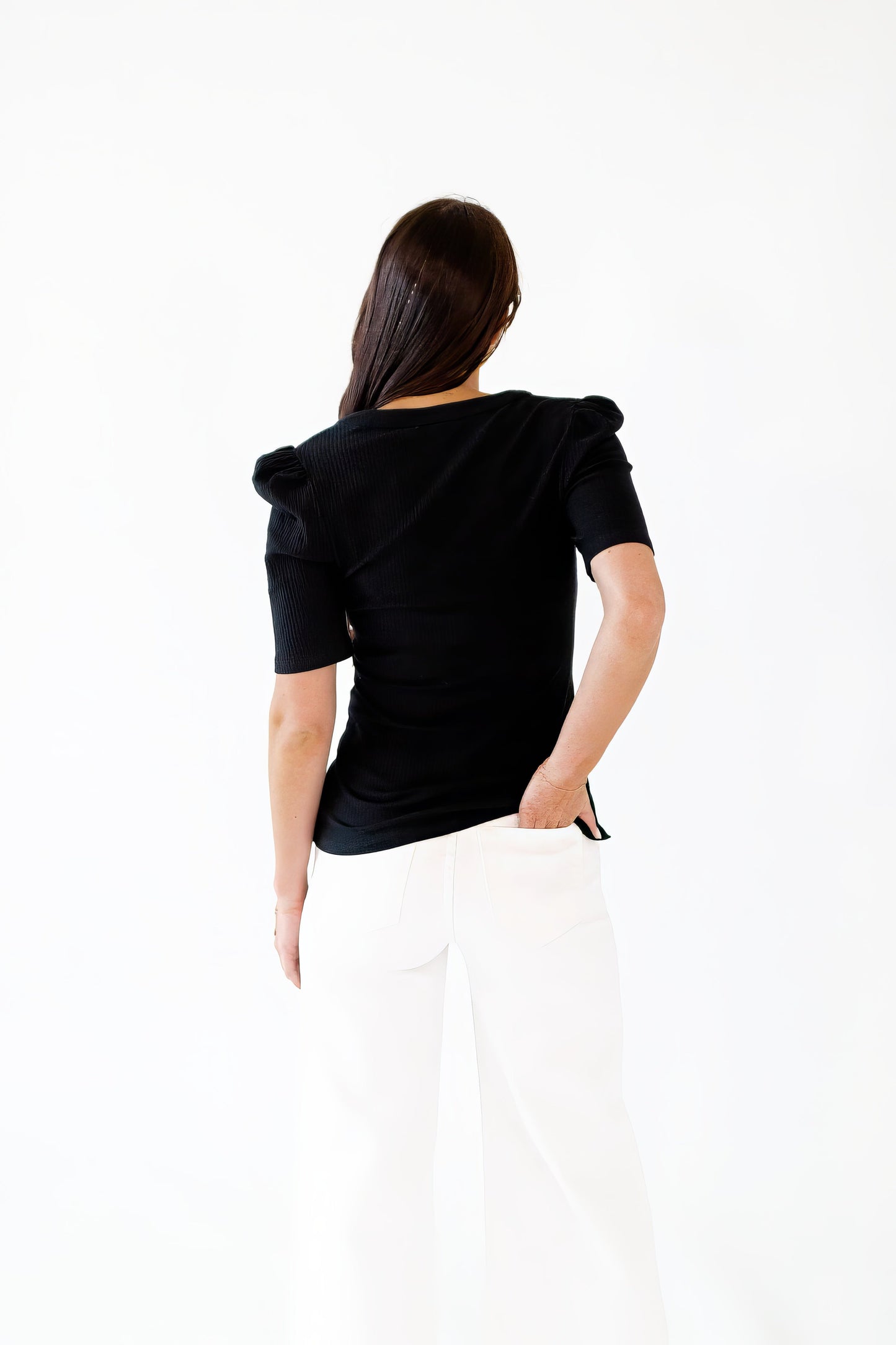 Sloane Ribbed Button Detail Up