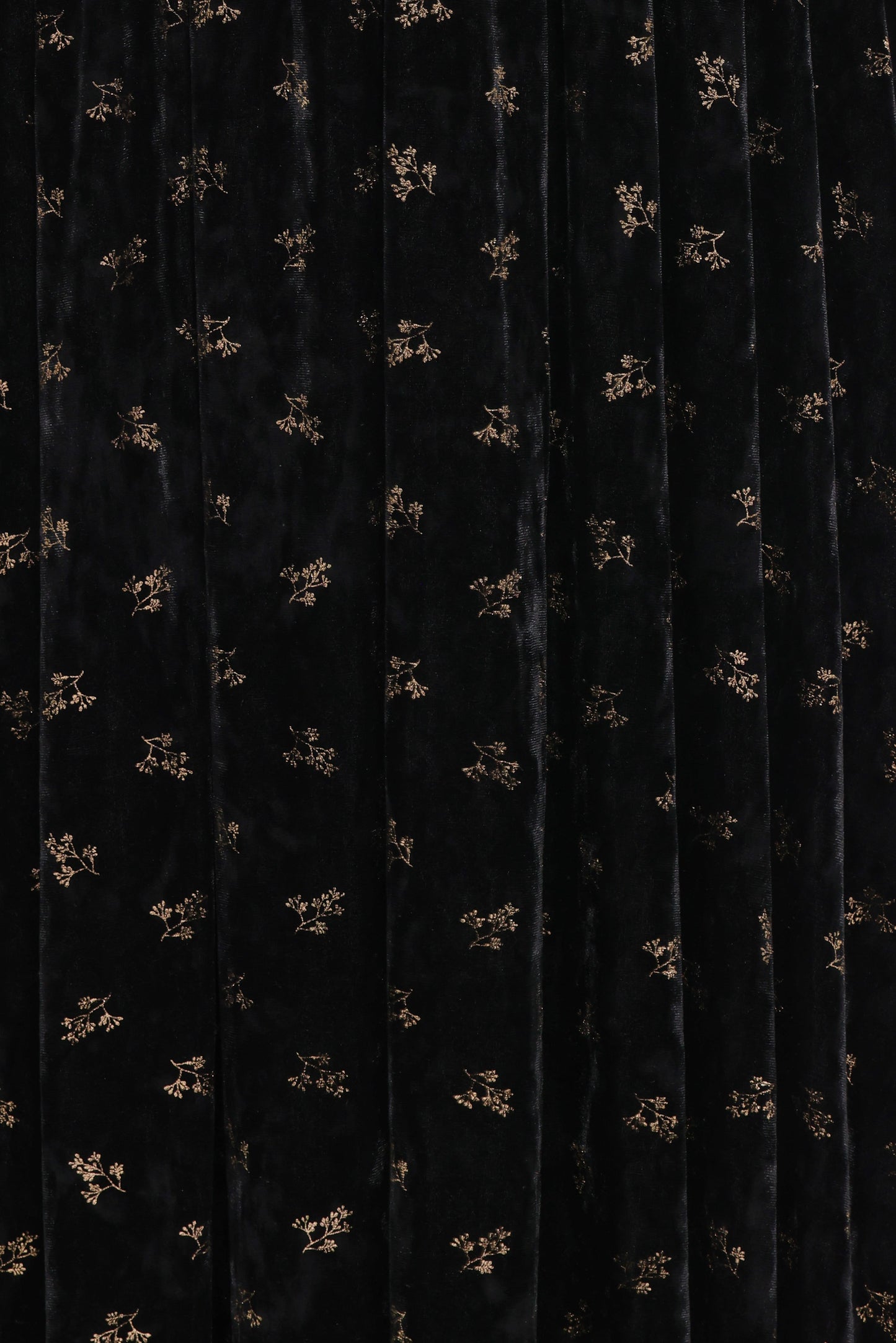 Farryn Maxi Dress - Black/Gold Velvet