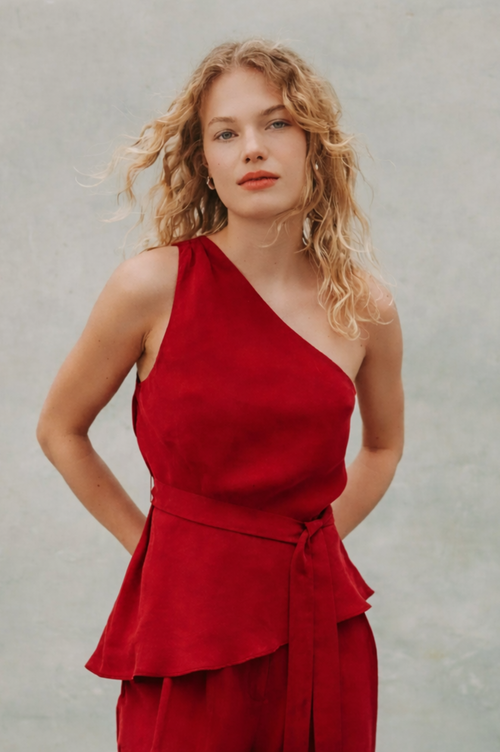 Amaya Cupro Tie Top