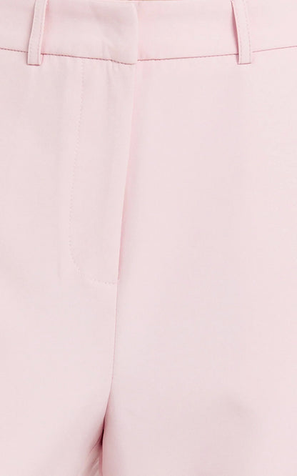 Hermie Pants - High Waisted Cropped Tailored Pants in Pale Pink