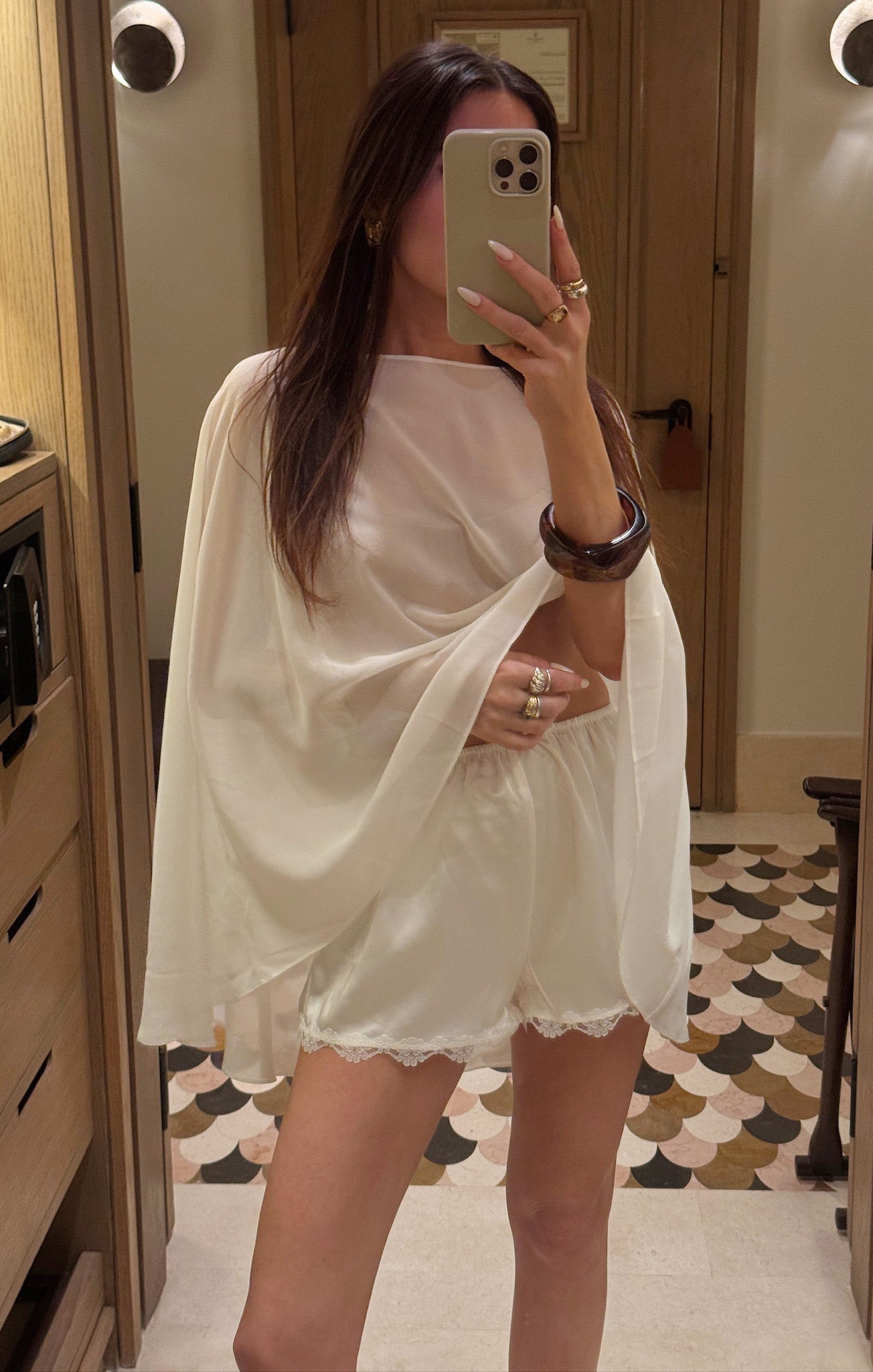Cherish Cape ~ Wedding Cake Chiffon