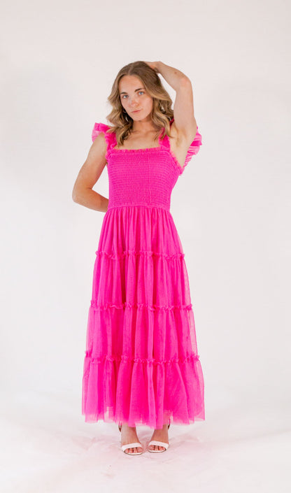 Carmie Tulle Maxi・Fuschia
