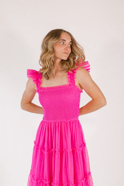 Carmie Tulle Maxi・Fuschia