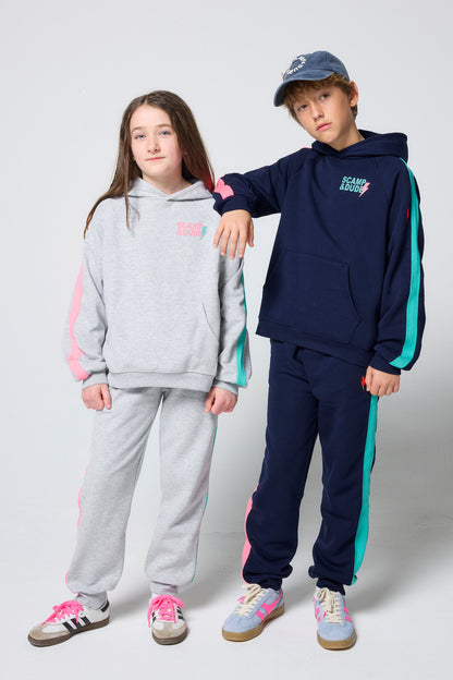Kids Navy Colourblock Joggers