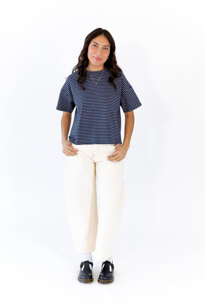 Tessa Off-White Barrel Jeans