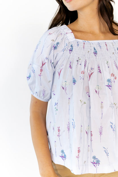 Reina Smocked Floral top