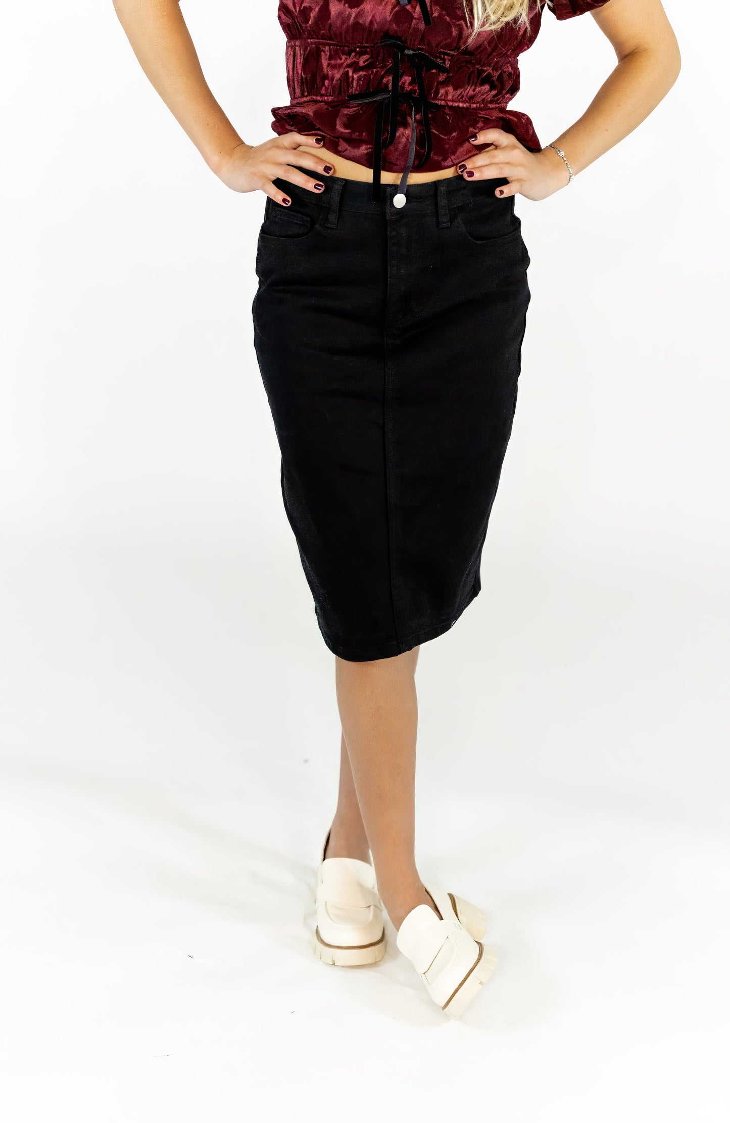 Bella Denim Midi Skirt