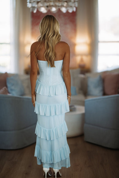 Dreams in Motion Maxi Dress - Blue