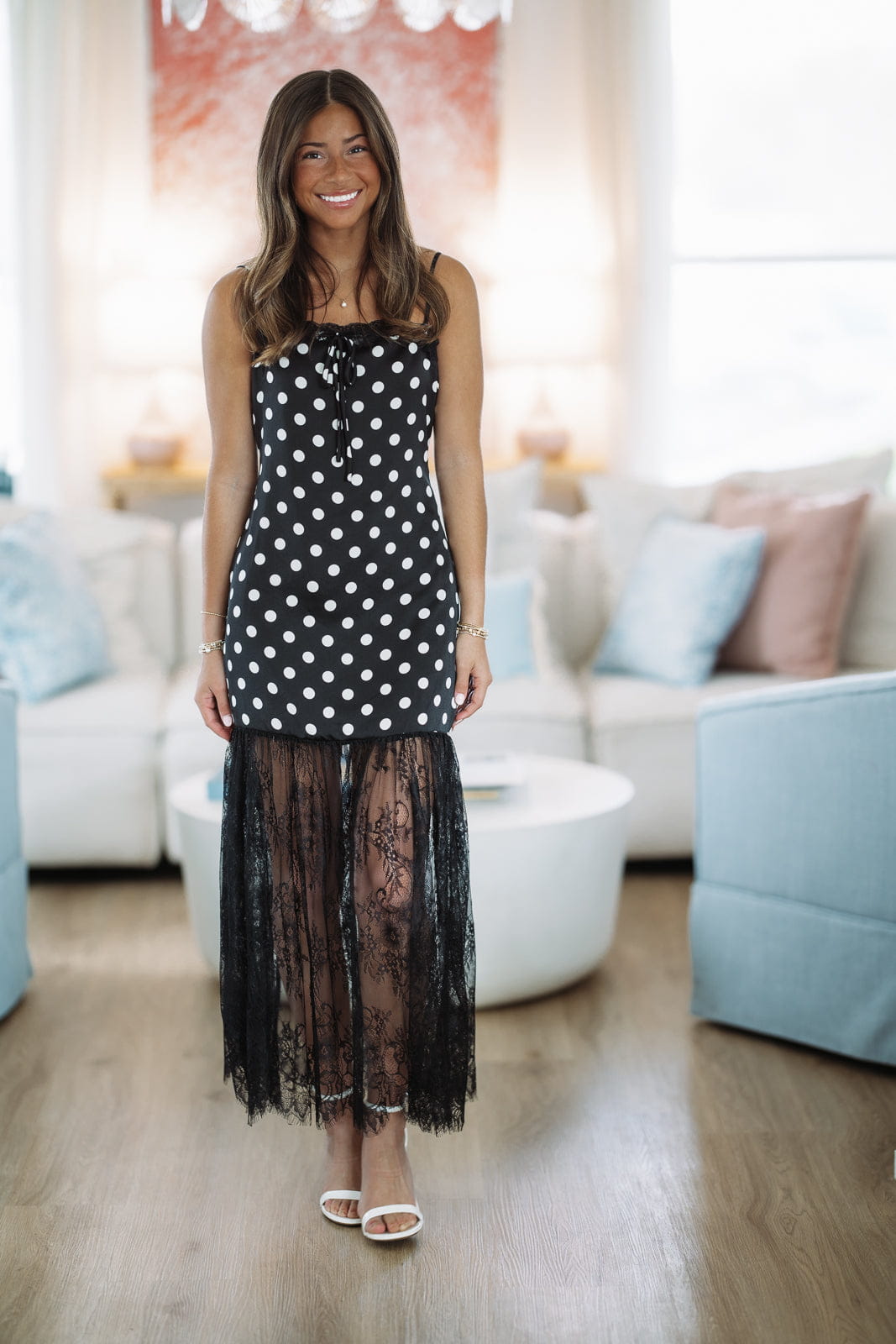 Midnight Lace Maxi Dress - Black