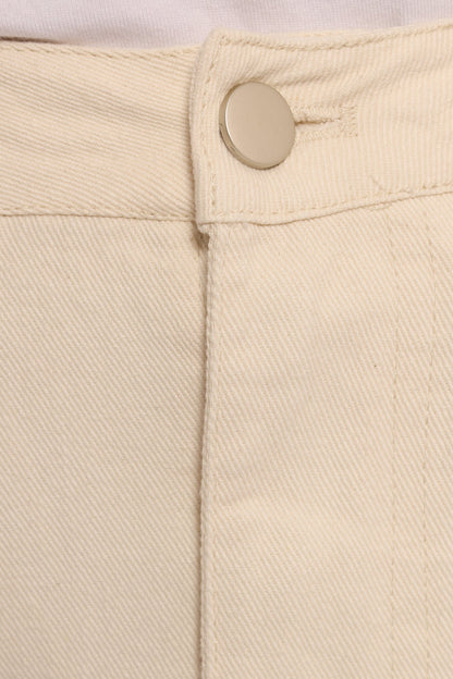 Kellen Corduroy Midi SKirt - Cream