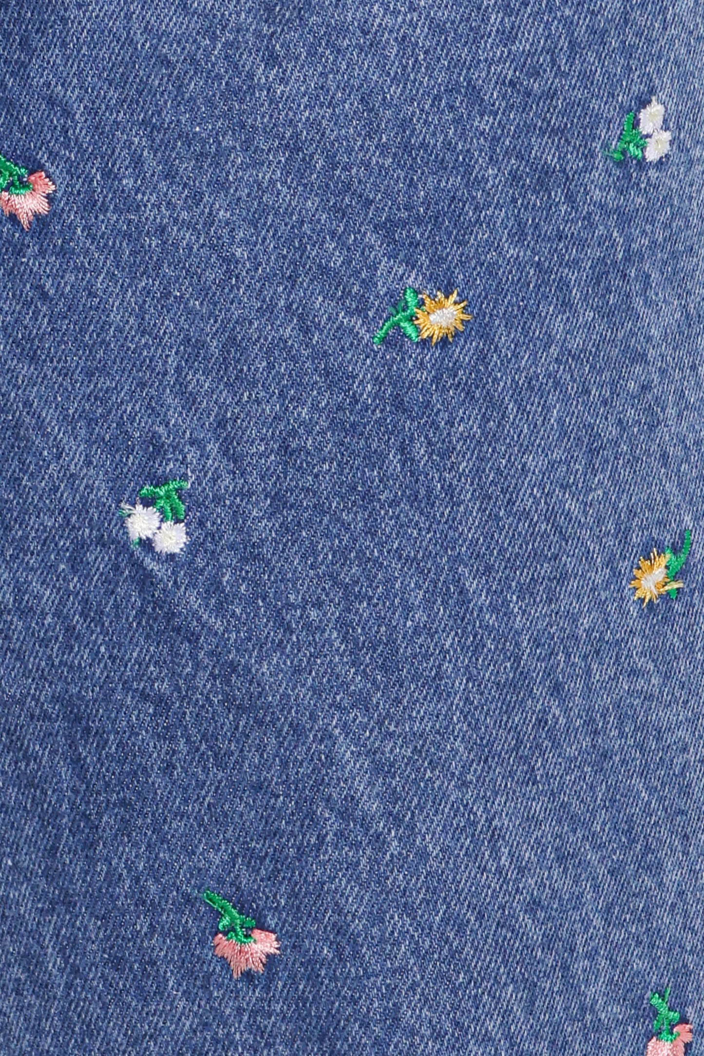 Kendall Straight Leg Jeans - Embroidery Medium Wash