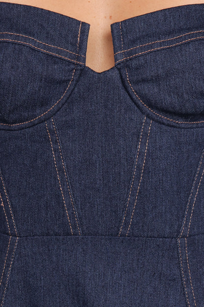 Marsden Denim Midi Dress - Indigo
